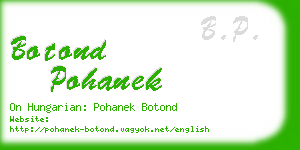 botond pohanek business card